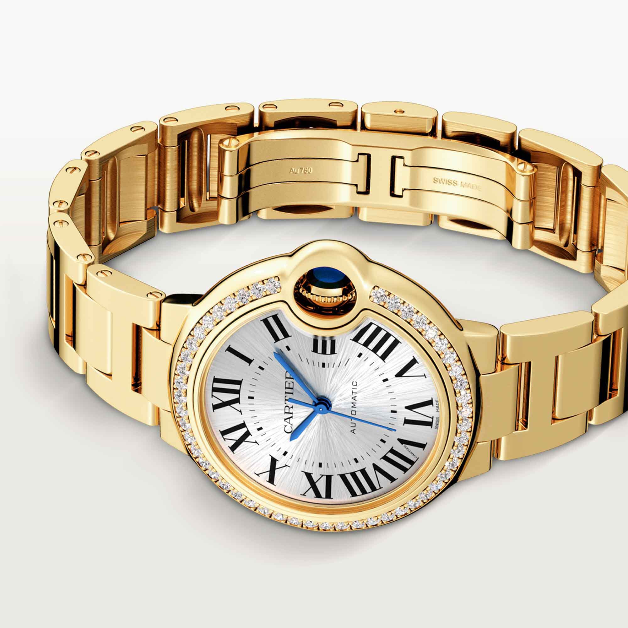 Cartier Ballon Bleu de Cartier Automatic 33 mm Yellow Gold and Diamond Maison Birks
